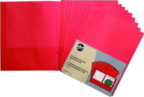 Porte-document Hilroy à deux pochettes en rouge