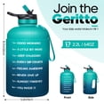 thumbnail image 7 of GEDUX 64oz Half Gallon Motivational Water Bottle with 2 Lids (Chug and Straw), BPA Free Sports Drink Water Jug with Time Marker for Camping Sports Workouts and Outdoor Activity, 7 of 7