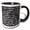 Black/White, variant on 3drose, Black and Image of Silver Houndstooth Pattern, 15oz Mug