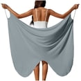 thumbnail image 2 of AGWOLF Womens Bikini Cover Up Plus Size Spaghetti Strap Beach Dress Swimwear Sarong Wrap Vacation Resort Wear Gray XXXXXL, 2 of 10