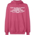 thumbnail image 2 of OXI Hoodie Sweatshirt - No Need To Repeat Yourself, Basic Casual Hoodie for Men's and Women Fleece Hoodie Long Sleeve - Safety Pink Large, 2 of 3