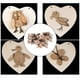 thumbnail image 4 of Rodajas de madera portátiles para manualidades, bloques sin terminar, rodajas de madera, bonita madera Triángulo 40pcs, 4 of 8