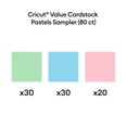 thumbnail image 2 of Sampler Cricut Value Pastels de cartulina, 80 hojas, 21,6 x 27,9 cm, 2 of 6