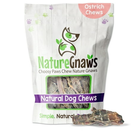 Nature Gnaws Smoked Ostrich Gizzard (1lb) Natural Dog Chew Treat
