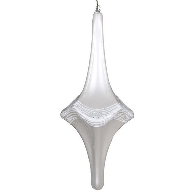 Vickerman MT194111D 12 Po. Ornement Candy Glitter Drop Blanc