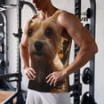 thumbnail image 5 of Salouo Sunflower Cute Puppy for Men's Tank Tops,Sleeveless Muscle Shirts for Men Quick Dry Workout Tank Top Gym Muscle Tee Fitness Bodybuilding Sleeveless T Shirt-3X-Large, 5 of 7
