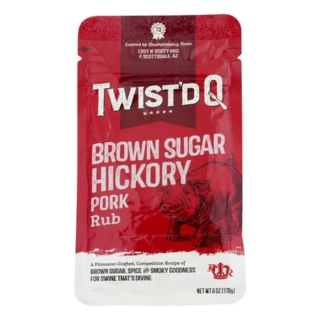 Twist'd Q Brown Sugar Hickory Pork Rub, 6.0 OZ