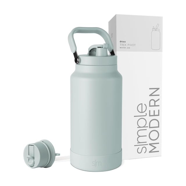 Botella de agua Simple Modern Trek Pivot de acero inoxidable de 1,9 L