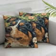thumbnail image 3 of Ullo0ord Bernese Mountain Dog Set of 2 Soft Pillow Covers Modern Concise Decorative Dog Throw Pillow Covers for Home Couch Bed Living Room Bedroom Outdoor  18x18in, 3 of 7