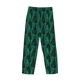 thumbnail image 3 of Vsdgher Mint Bird Feathers Print Mens Pajama Pants Sleep & Lounge Pants, PJ Bottoms With elastic waistb and Pockets, 3 of 5