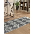 thumbnail image 5 of Unique Loom Serenity Shag Collection Area Rug - Soufriere (2' x 8' Runner Gray/Ivory), 5 of 13