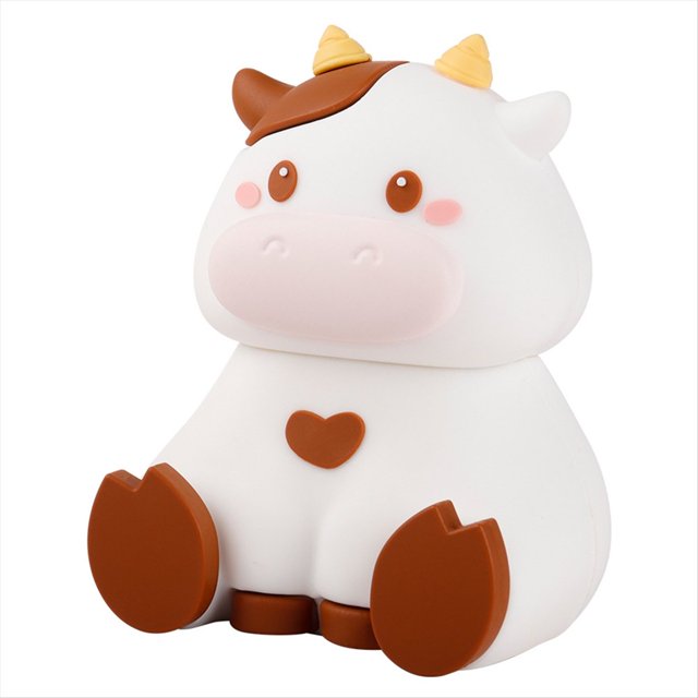 Mini Altavoz Bluetooth con Diseño de Animales Adorables, Inalámbrico, Bluetooth 5.2, Reproductor de Música MP3 con Soporte para Teléfono, Diseño de Vaca.