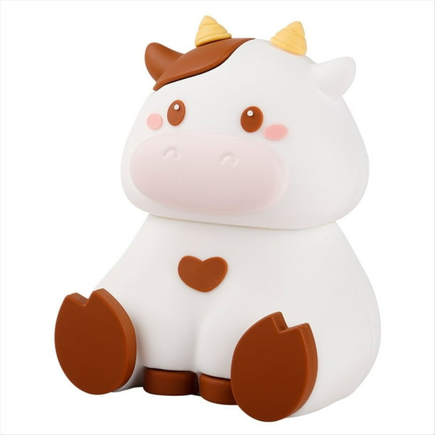 Mini Altavoz Bluetooth con Diseño de Animales Adorables, Inalámbrico, Bluetooth 5.2, Reproductor de Música MP3 con Soporte para Teléfono, Diseño de Vaca.