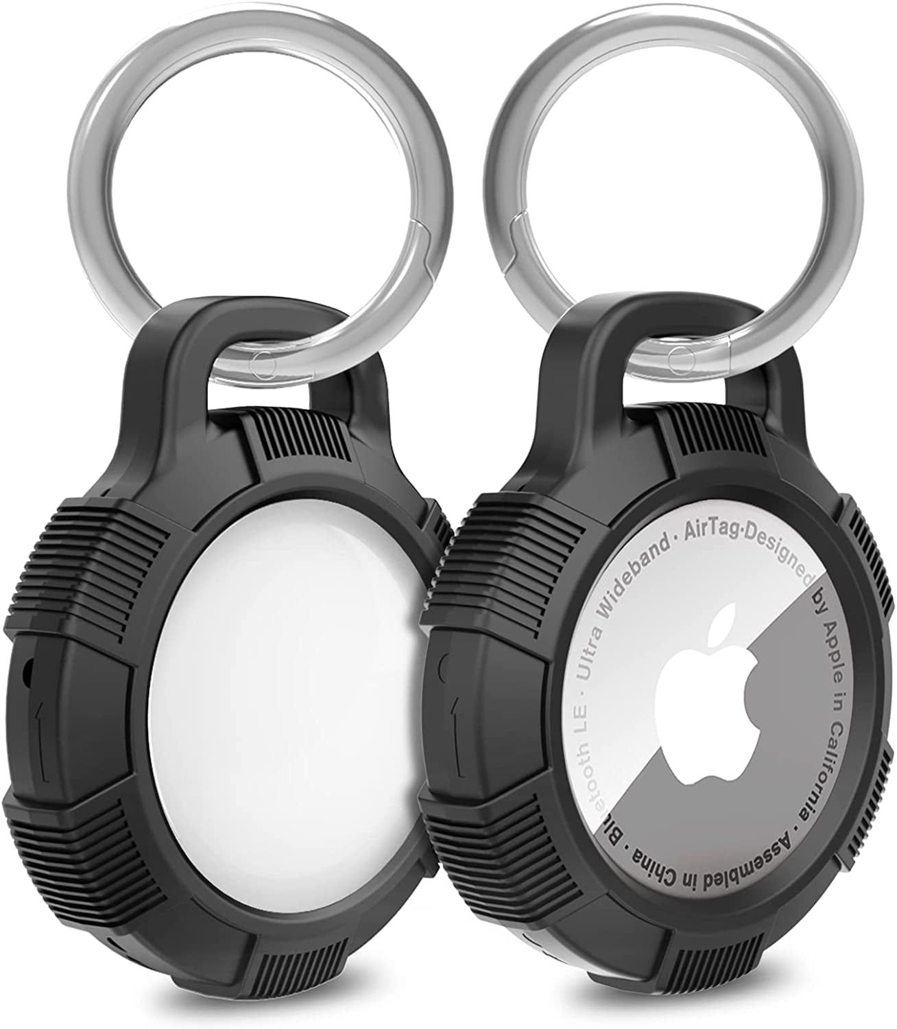 AirTag Case, 2 Pack AirTag Keychain, PC+TPU Full Protective Anti