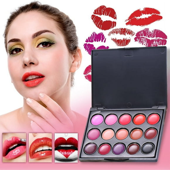 Lipgloss Palette, 15Colors Professional Lip Gloss Lipstick, Long Lasting Lipgloss Palette Makeup Cosmetic