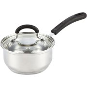 Home Professional Stainless Steel Saucepan with Lid, 1 Quarts, Silver