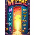 thumbnail image 4 of Colorful Welcome Arch Banner with Star Elements Party Decoration Backdrop for Community Events Festival Openings Trade Shows and Gatherings, 4 of 8
