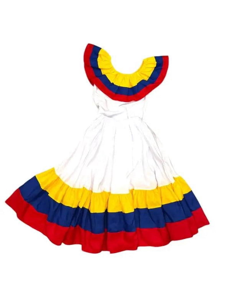 colombian traditional dress Wide Mexico by experienced artisans using traditional sewing techniques VivianFongDesignsLLC Colombian Dress for Girls,