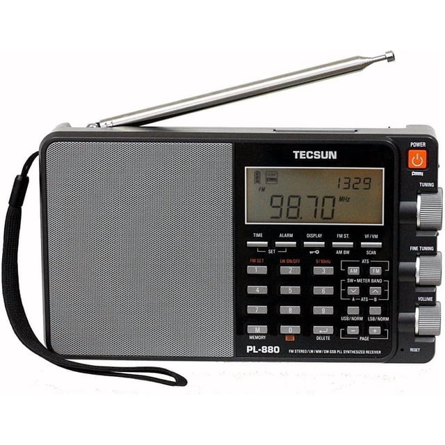 Tecsun Pl880 Radio De Onda Corta De Onda Larga Am/Fm De Doble Conversión Pll Digital Portátil Con Recepción Ssb (Banda Lateral Única)