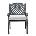 thumbnail image 2 of GatherCraft Ventura Cast Aluminum Dining Arm Chair with Cushion Dark Lava Bronze/Sandstorm, 2 of 5