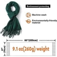 thumbnail image 4 of Bufanda y chal de pashmina de lana para mujeres y hombres, chal de pashmina, manta para bodas, fiestas y niñas, bufandas grandes y suaves., 4 of 4