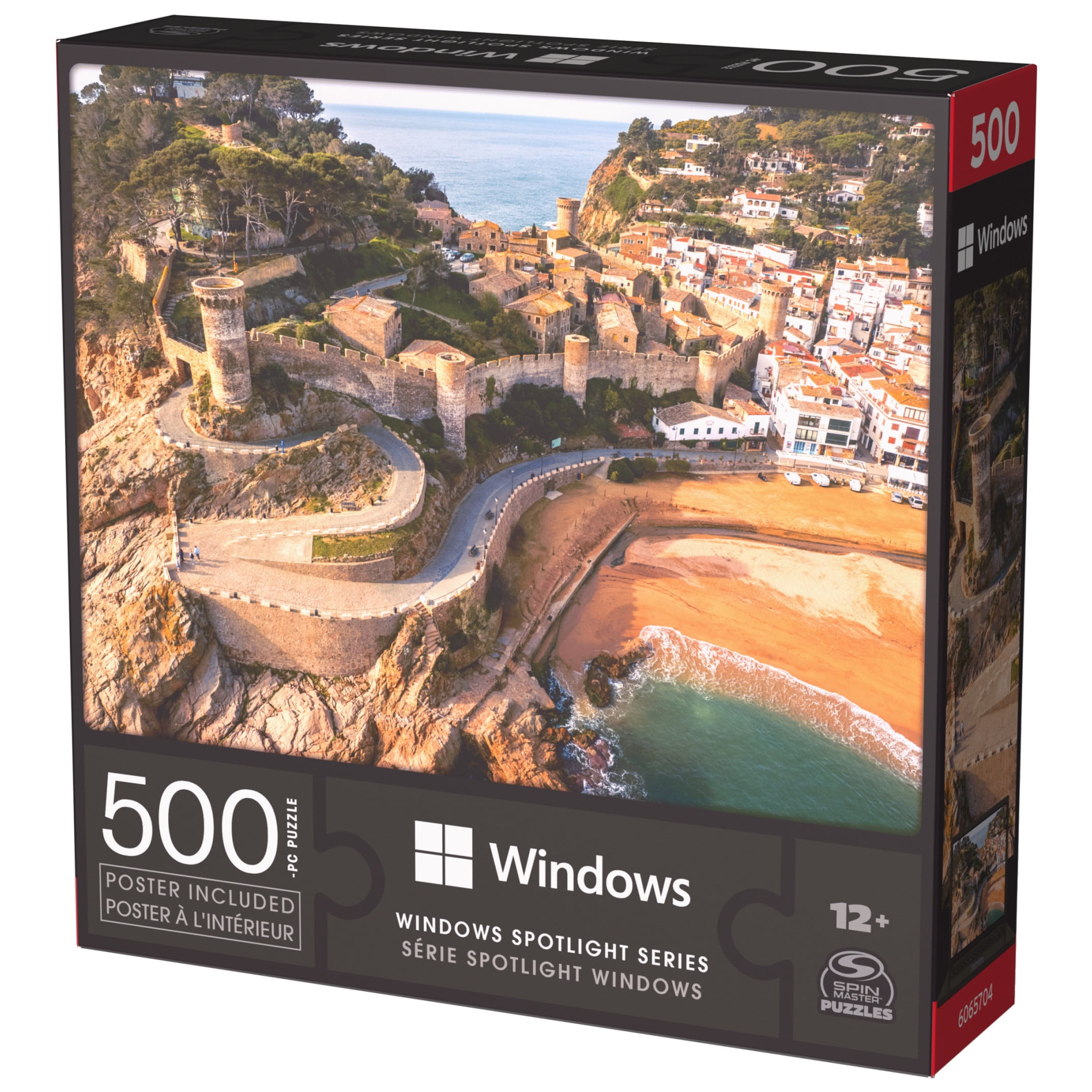 Spin Master Puzzles, Microsoft Windows Spotlight Series 500-Piece Puzzle Catalonia Spain with Poster Jigsaw Puzzle, for Adults and Kids Ages 8 and up