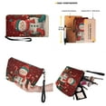 thumbnail image 3 of ZUXONGSY Christmas Snowman Snowflake Print Top Handle Bag with Lightweight Cosmetic Bags Wallet for Women PU Leather Top Handle Satchel Set with Multifunctional Travel Toiletry Bag Card Holder, 3 of 5