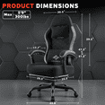 thumbnail image 7 of BOSSIN Gaming Chair, Fabric Big and Tall Video Game Chairs for Adults with Footrest,Racing Style Ergonomic Computer Gamer Chair with Headrest and Lumbar Support, 7 of 7