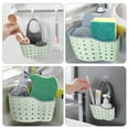 thumbnail image 6 of EEEkit Kitchen Hanging Sponge Holder, Adjustable Sink Caddy Organizer Liquid Drainer Brush Rack ​for Scrubber Dish Brush, 6 of 6