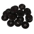 thumbnail image 2 of Botones de Costura de de 20 Agujeros Redondos de 4 Agujeros para La Decoración de La Ropa Del Arte de Costura Negro / Marrón Macarena Botones de madera redondos de 4 agujeros, 2 of 6