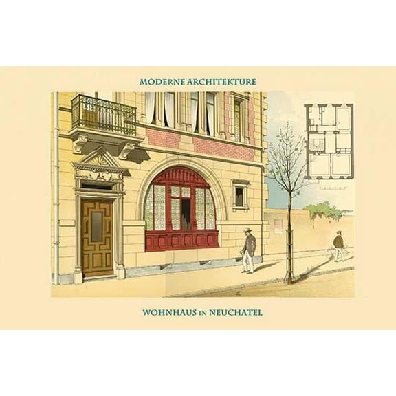 Residence in Neuchatel Ground Floor-Fine Art Canvas Print (20" x 30")