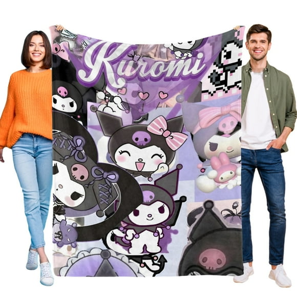 Kuromi anti-pilling, suave, ligera, esponjosa y acogedora de lujo para hogar y cocina – Perfecta para niños y adultos, 100 x 150 cm