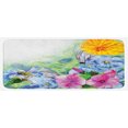 thumbnail image 1 of Watercolor Flower Kitchen Mat, Surreal Iris Peony Poppy Petals Paint with Moth Butterflies Wilderness, Plush Decorative Kitchen Mat with Non Slip Backing, 47" X 19", Multicolor, by Ambesonne, 1 of 1