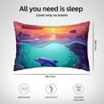 thumbnail image 4 of KLL Hawaiian Island Dolphin Pattern Silk Pillowcase for Hair and Skin Standard Size 20"X 30" Soft Breathable Pillow Covers for Sleeping, 4 of 6