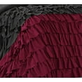 thumbnail image 5 of Unique Home 7 Piece BRISE Double Color Clearence Ruffled Comforter Set-Queen King Cal.King Size (King, Burgundy/Black), 5 of 5
