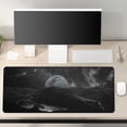 thumbnail image 5 of Moon Mouse Pad, Personalized Dark Mousepad, Durable Non-Slip Rubber Base Planet Computer Desk Mat for Home Game Office Essentials, 31.5x11.8 in, 5 of 6