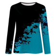 thumbnail image 4 of PENGXIANG Hauts à Manches Longues pour Femmes Tunique Col Rond Blouse d'Automne Chemises Amples Imprimées, 4 of 4