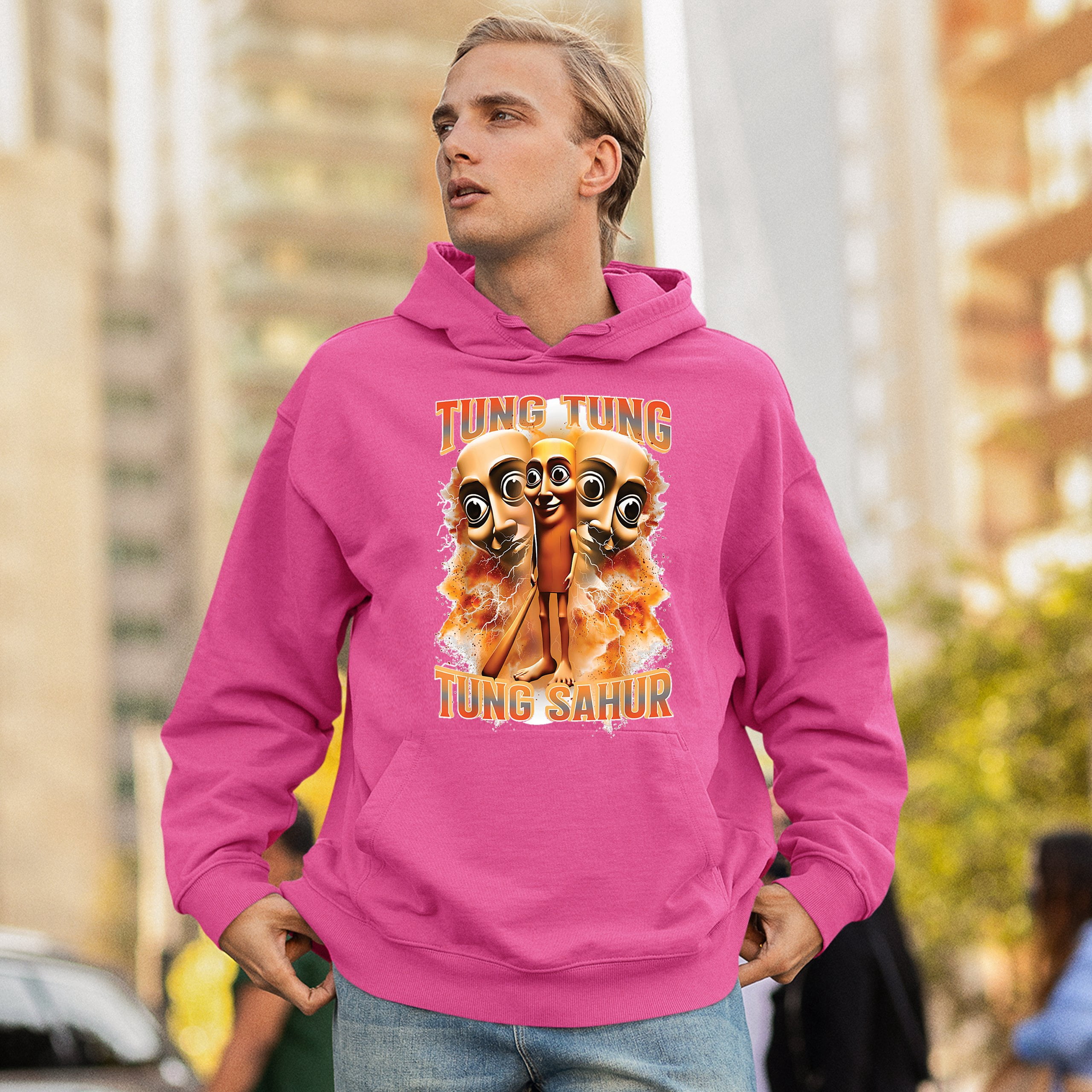 tntntutu ショウワ リトル アニマルズ ニットパーカー Tung Tung Tung Sahur Unisex Hoodie Fun Italian Brainrot Gen Z
