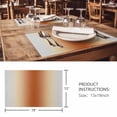 thumbnail image 3 of Placemats Set of 4, Burnt Orange Grey Ombre Woven Placemat, Linen Place Mats for Kitchen/Dining Tables, Farmhouse Gradient Minimalist Washable Table Mats for Party, 3 of 8