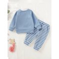 thumbnail image 6 of Dooleck Unisex Infant Girl Striped Shirt Halen Pant Set Female Outfit Sleepwear, 6 of 6