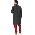 thumbnail image 2 of SKAVIJ Kurta Pajama Set for Men Traditional Wedding Party Dress Black M, 2 of 6