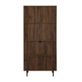 thumbnail image 3 of Walker Edison Belfast 64" Modern Engineered Wood Hutch in Dark Walnut, 3 of 9
