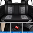 thumbnail image 6 of Car Seat Cover Fit for Chevy Malibu 2004-2025, 5 Seat Breathable Leatherette Seat Protectors for Equinox Cobalt Impala Prizm All-weather Black Gray, 6 of 11