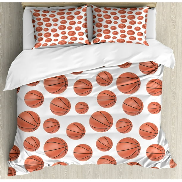 Basketball Duvet Cover Set King Size, Sports Themed Twin Bedding