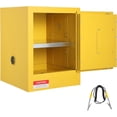 thumbnail image 1 of Armoires de Rangement pour Dangers, Armoire de Sécurité Inflammable Résistante au Feu, Rangement de Liquides Inflammables en Acier Laminé à Froid avec Plateau Anti-Déversement, Ventilation, Mise à la Terre et Tablette Ajustable, Atelier Industriel Garage, 1 of 1