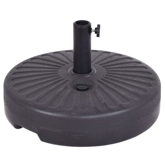 Resenkos Outdoor Umbrella Base, 20 Inch Round 23L Water Filled Umbrella Base, Black