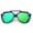 Black green, variant on Trendy Resin Lens Sunglasses with Plastic Frame for Men and Women - Fashionable Left Bank Style Eye Protection