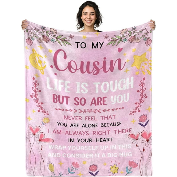 LHSHID Cousin Gifts Cousin Blanket Gifts for Cousin Birthday Gifts for Cousin Female Throw Blankets for Women Cousin for Christmas Thanksgiving 30"x40"