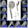 thumbnail image 5 of Ana Bath Dual Shower Heads with TWO FLEXIBLE/BENDABLE SHOWER ARM EXTENSIONS - 7" 2-in-1 Rainfall Shower + 10-Spray Settings Hand Showerhead w/Power Jet Clean and Pause Mode (Chrome), 5 of 9
