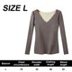 thumbnail image 2 of Camiseta de manga larga para mujer, camisa elástica de capa básica con cuello en V, ropa interior térmica para mujer, 2 of 7